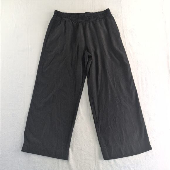 Old Navy NWT High Rise Wide Leg Linen Blend Pants Women's Large Petite Black - Picture 1 of 10